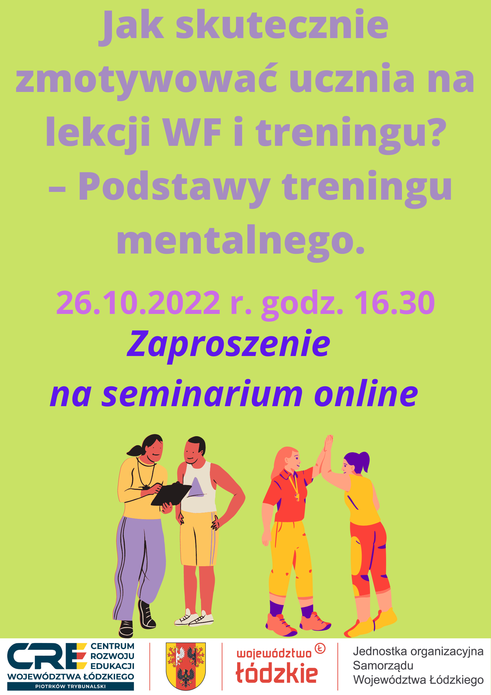 SEMINARIUM online-Jak skutecznie zmotywować ucznia na lekcji WF i treningu?