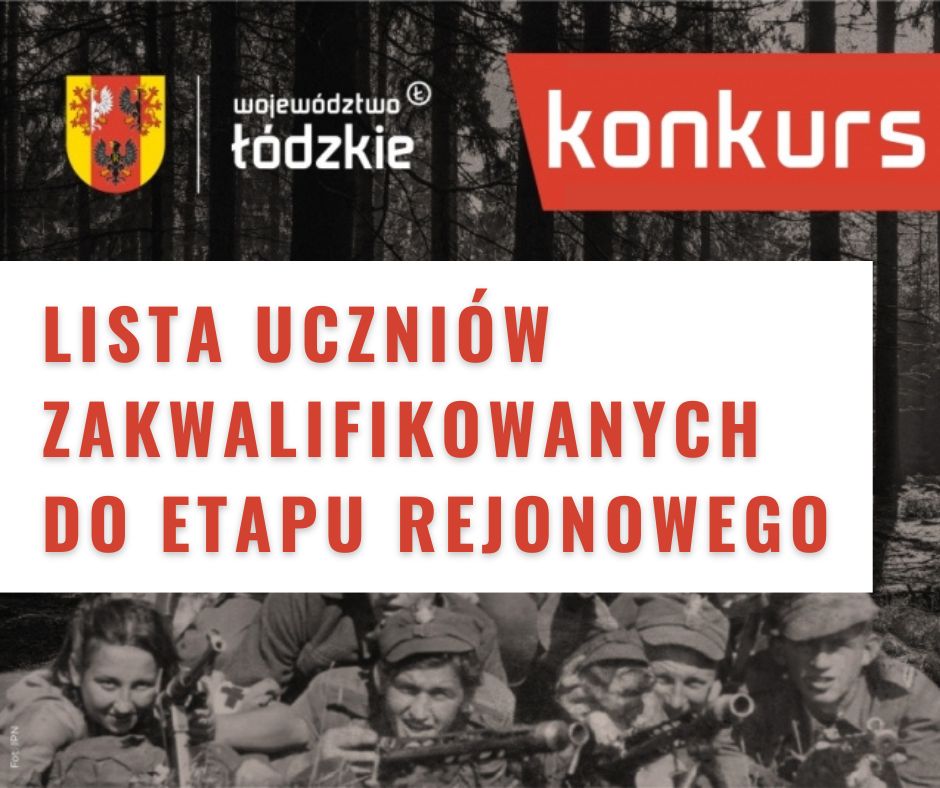 LISTA UCZNIÓW ZAKWALIFIKOWANYCH DO ETAPU REJONOWEGO