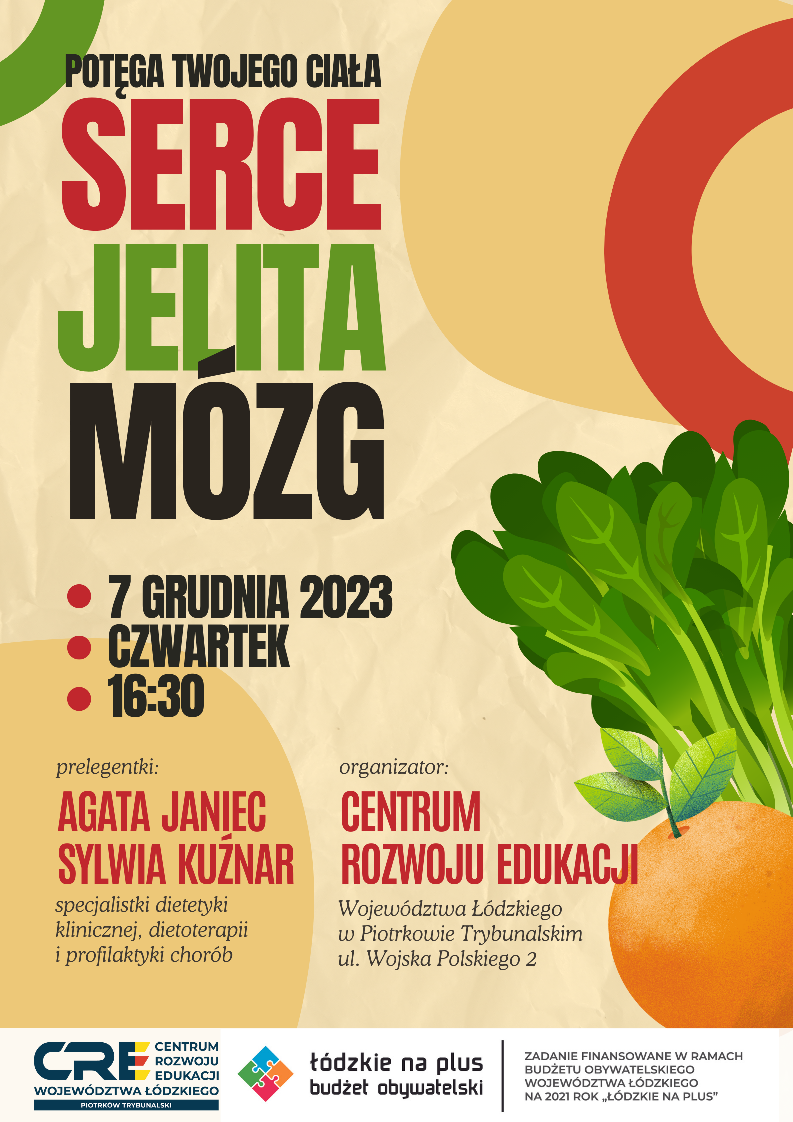 SERCE, JELITA, MÓZG. SPOTKANIE Z DIETETYKAMI - 7.12.2023