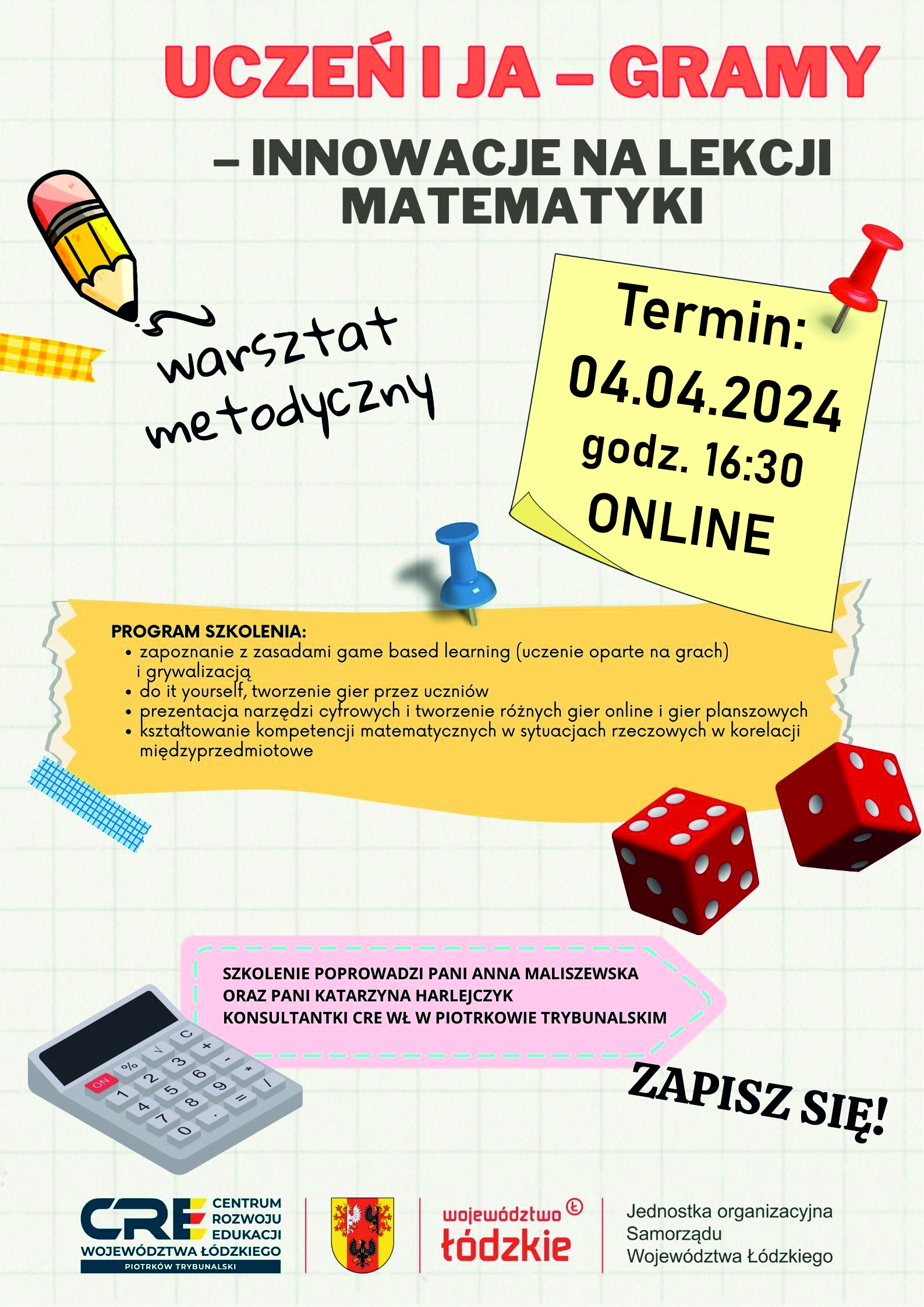 Uczeń i ja – gramy – innowacje na lekcji matematyki 04.04.2024
