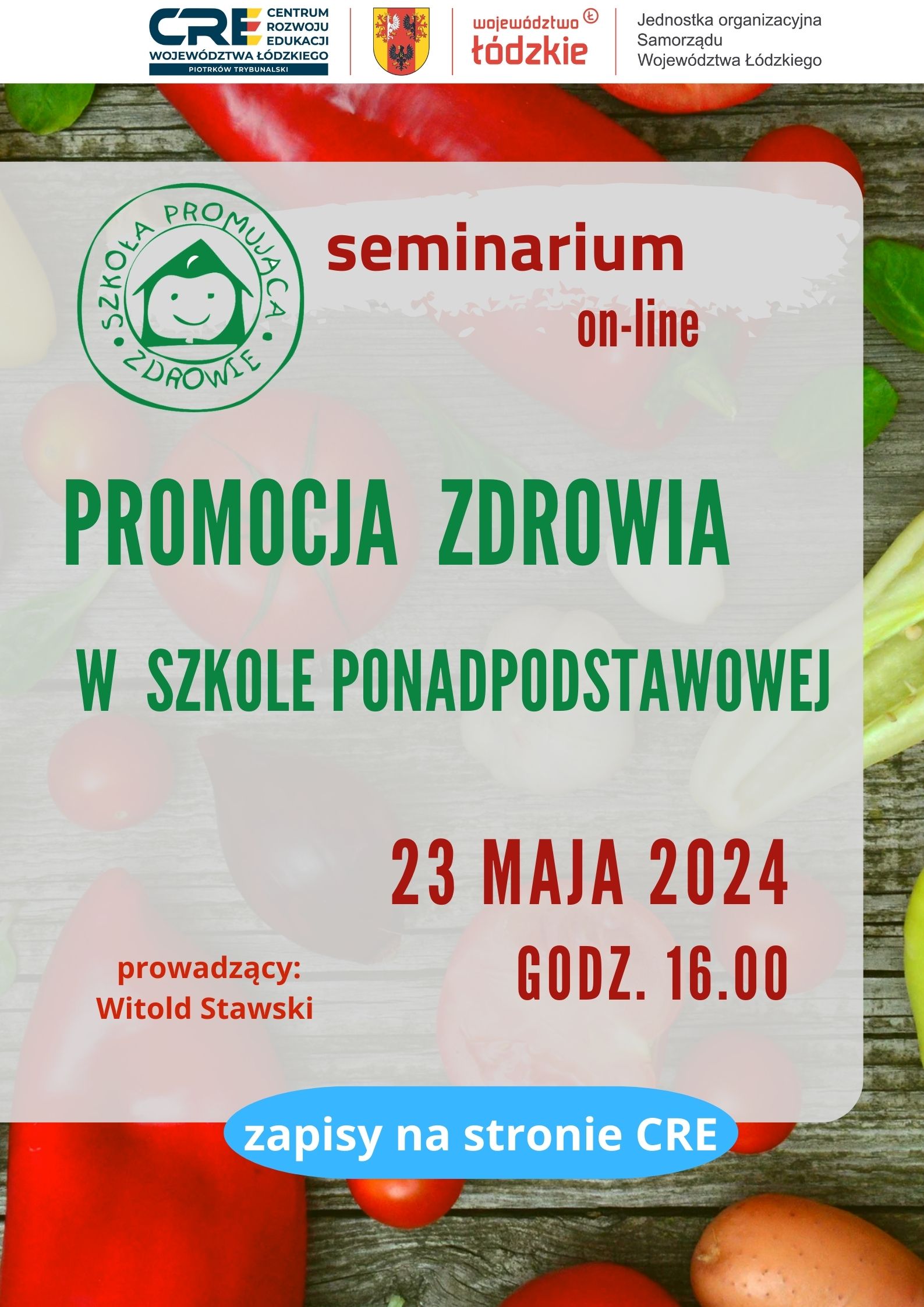 PROMOCJA ZDROWIA W SZKOLE PONADPODSTAWOWEJ - 23.05.2024 r.