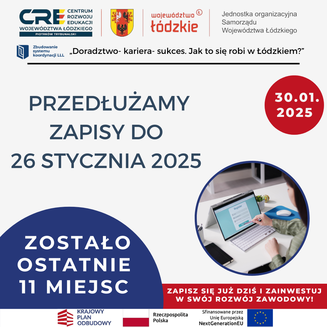 Przedłużamy zapisy do 26 stycznia 2025 roku!