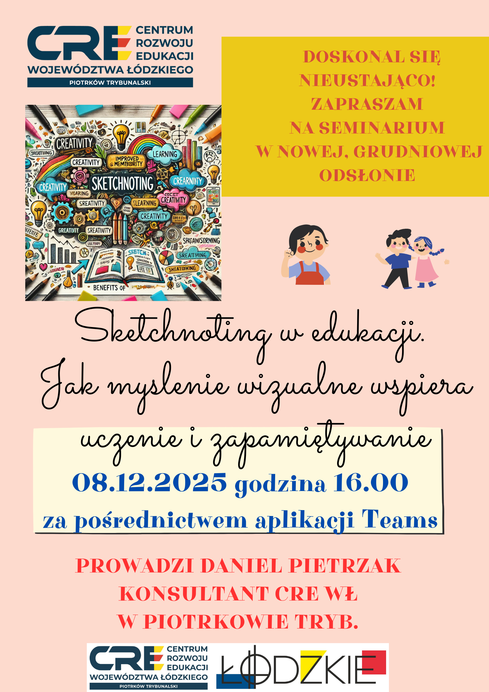 SEMINARIUM - Sketchnoting w edukacji - jak myślenie wizualne wspiera uczenie i zapamiętywanie?