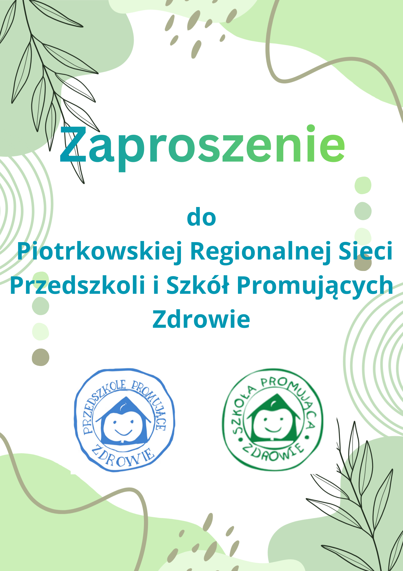Zaproszenie do Piotrkowskiej Regionalnej Sieci Przedszkoli i Szkół Promujących Zdrowie