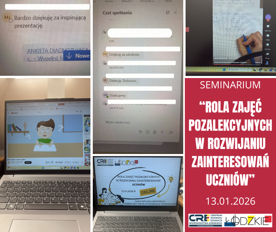 Szkolenie: Rola zajęć pozalekcyjnych w rozwijaniu zainteresowań uczniów - za nami! 