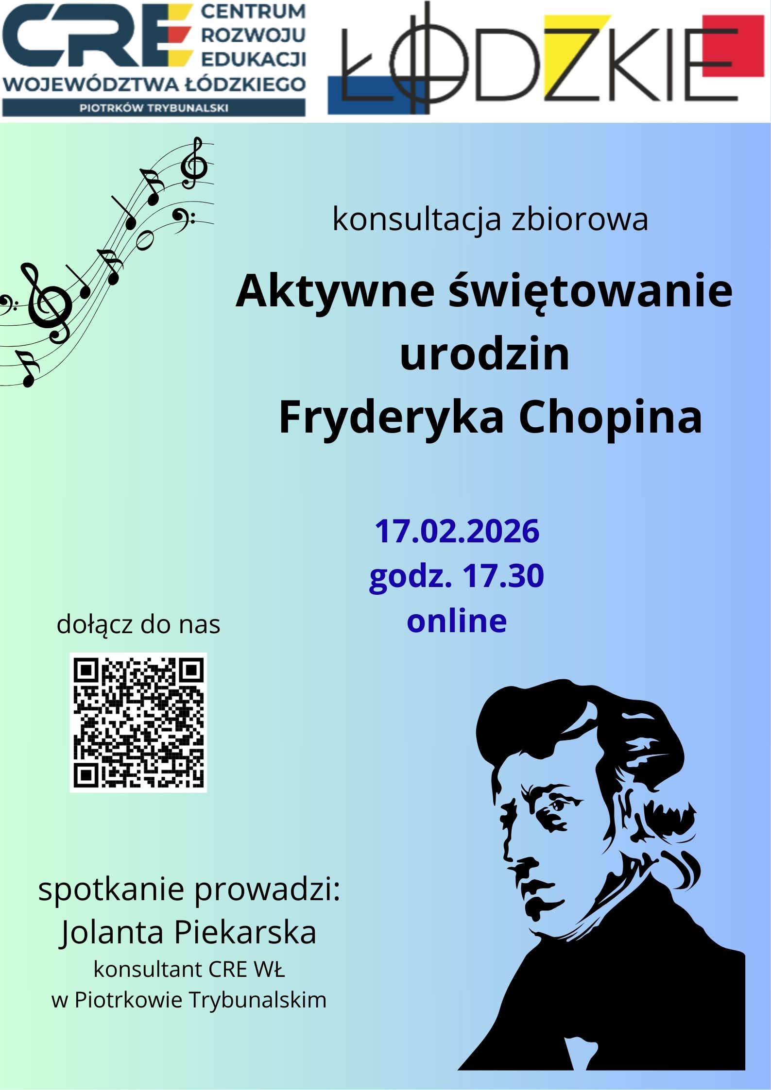 Serdecznie zapraszamy na spotkanie pt. Aktywne świętowanie urodzin Fryderyka Chopina