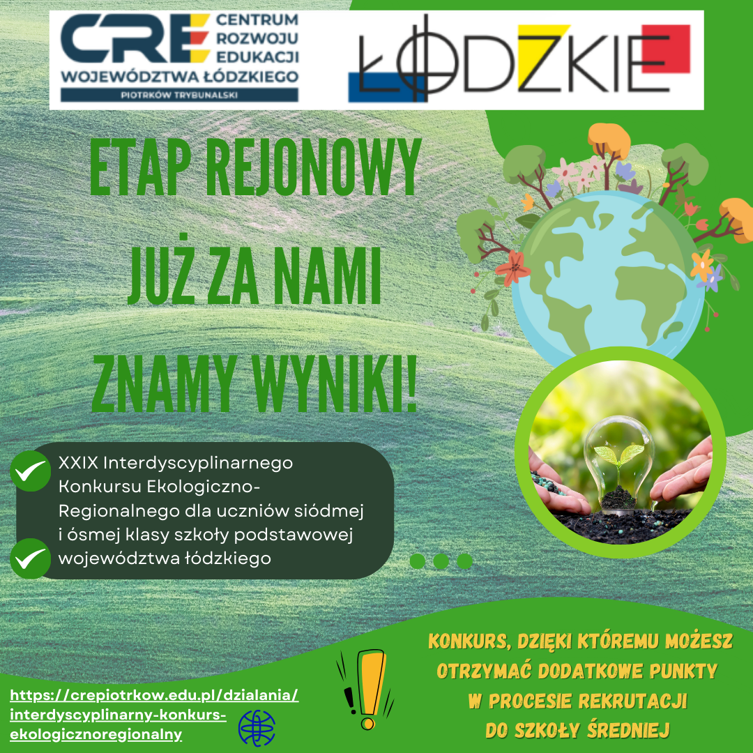 Lista osób zakwalifikowanych do etapu wojewódzkiego XXIX Interdyscyplinarnego Konkursu Ekologiczno-Regionalnego