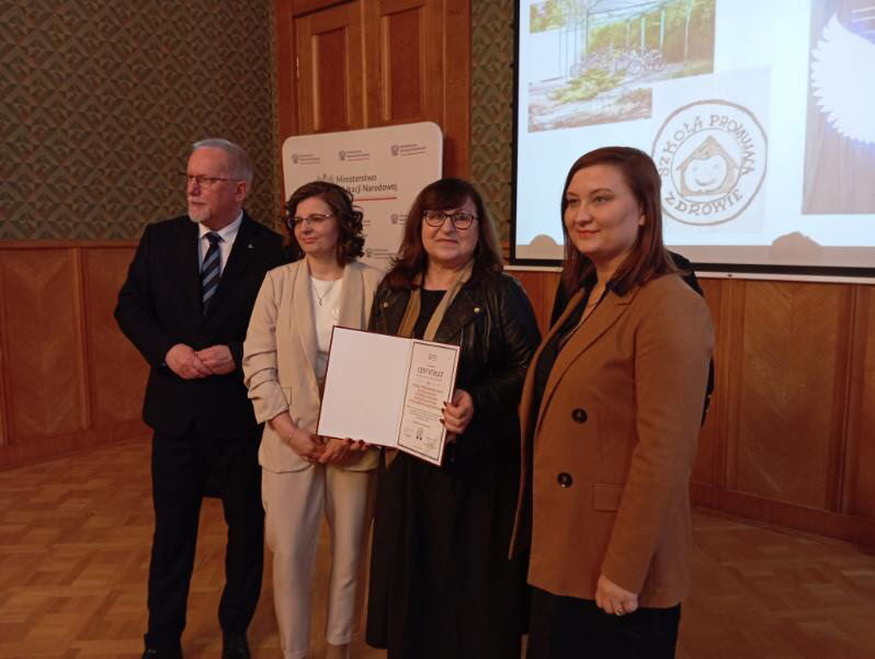 Relacja z wręczenia Certyfikatów Krajowych Szkół Promujących Zdrowie